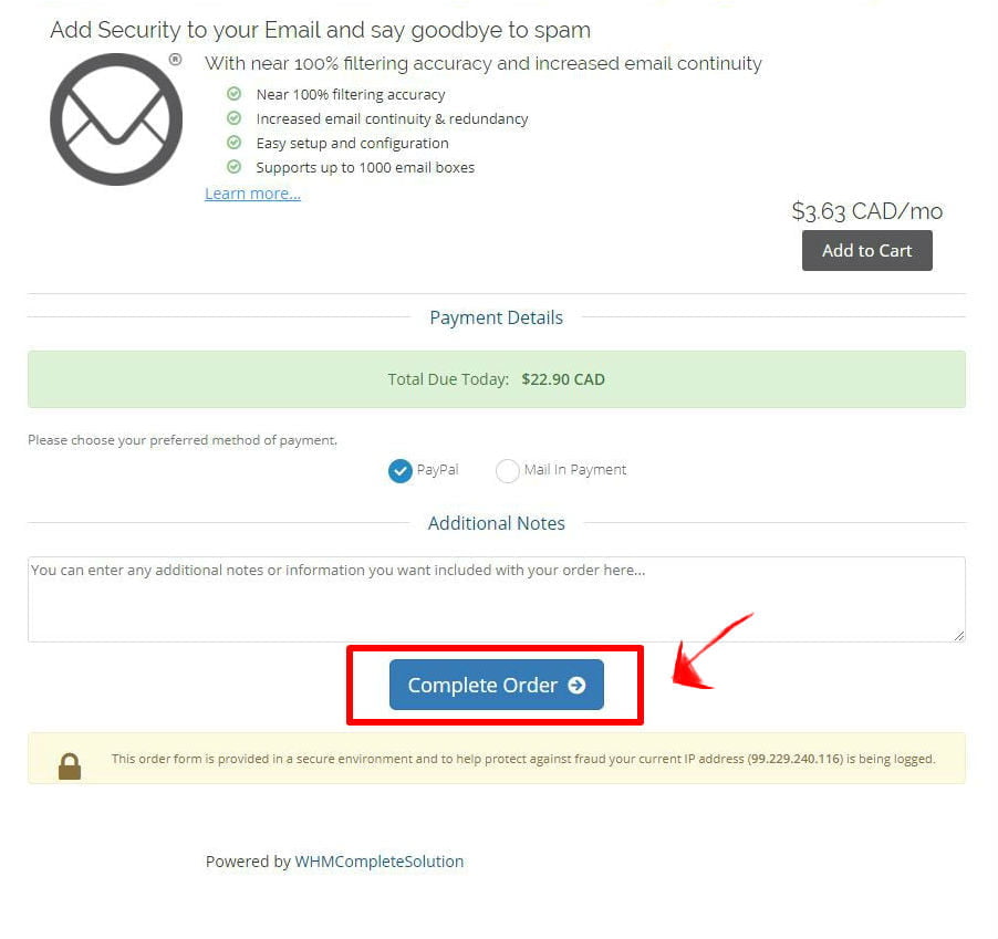 Set Up WordPress Website 8 Complete order 2
